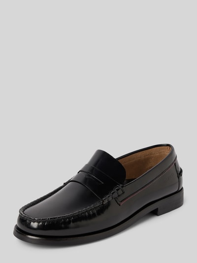 Tommy Hilfiger Lederloafers mit Label-Prägung Modell 'CLASSIC HILFIGER' Black 1