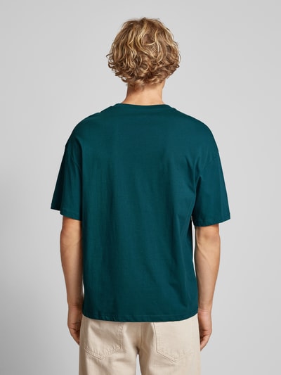 Jack & Jones T-shirt met labelprint, model 'LEGACY' Petrol - 5