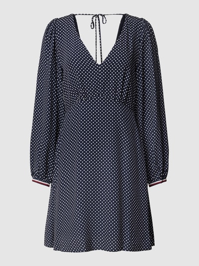 Tommy Hilfiger Minikleid aus Viskose mit Polka Dots Marine 2