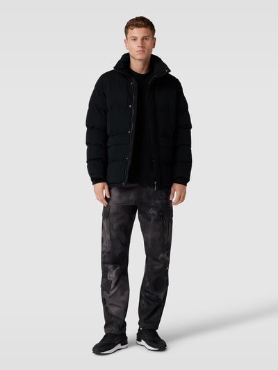 Blend Steppjacke in unifarbenem Design mit Kapuze Black 1