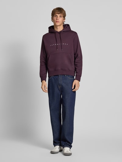 Jack & Jones Hoodie mit Label-Print Bordeaux 1