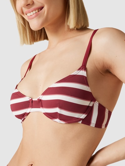 Esprit Bikini met streepmotief, model 'BRELA' Bordeauxrood - 3