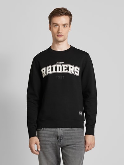 BOSS Orange Sweatshirt mit Label-Patch Modell 'NFL' Black 4