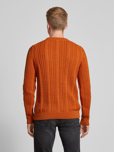 MCNEAL Gebreide pullover met kabelpatroon Koper - 5