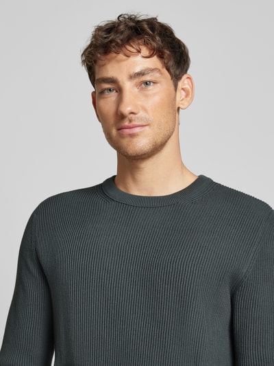 JAKE*S STUDIO MEN Gebreide pullover met ronde hals Donkergrijs - 3