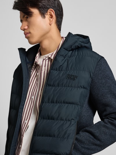 Superdry Steppjacke mit Kapuze und Reißverschlusstaschen Dunkelblau 3