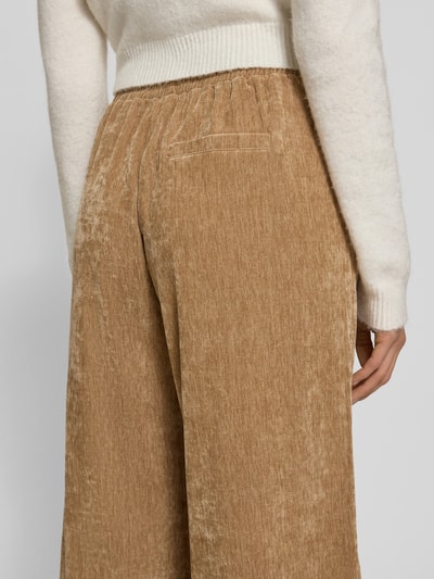 Jake*s Casual Samthose mit elastischem Bund Camel 3