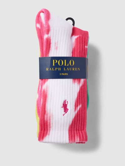 Polo Ralph Lauren Socken in Batik-Optik im 3er-Pack Modell 'DYE' Gelb Melange 3