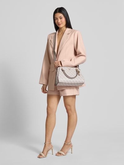 Guess Satchel Bag mit Label-Detail Modell 'NOELLE' Taupe 1