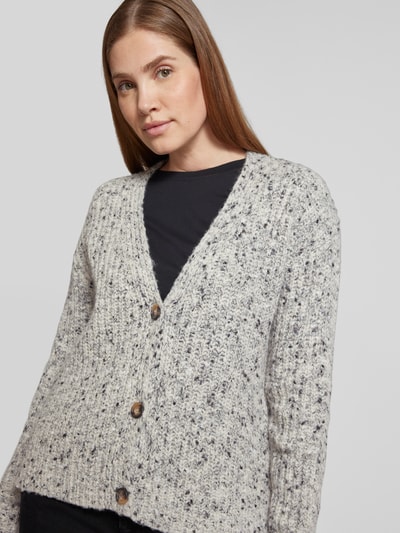 Christian Berg Woman Cardigan mit V-Ausschnitt Hellgrau Melange 3