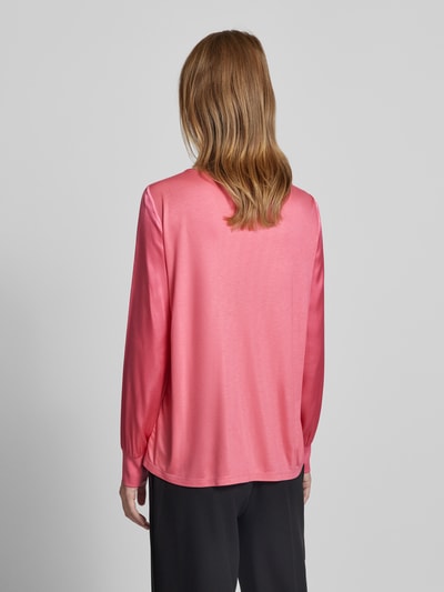 s.Oliver BLACK LABEL Regular Fit Blusenshirt mit gelegten Falten Pink 5