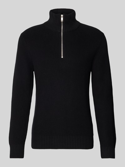MCNEAL Strickpullover mit Troyer-Kragen Black 2