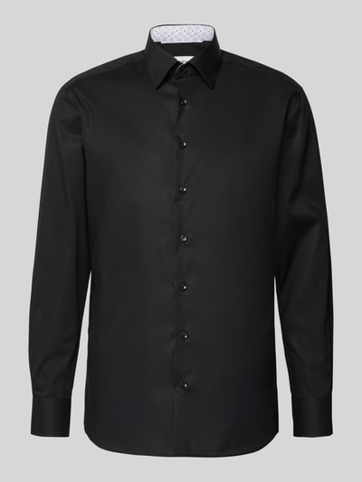 ETERNA Modern Fit Business-Hemd mit Knopfleiste Black 2