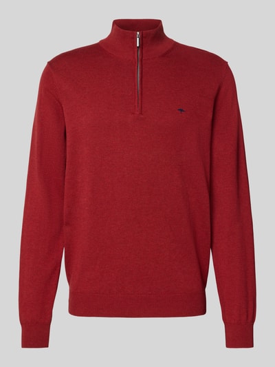 Fynch-Hatton Gebreide pullover met schipperskraag Donkerrood - 2