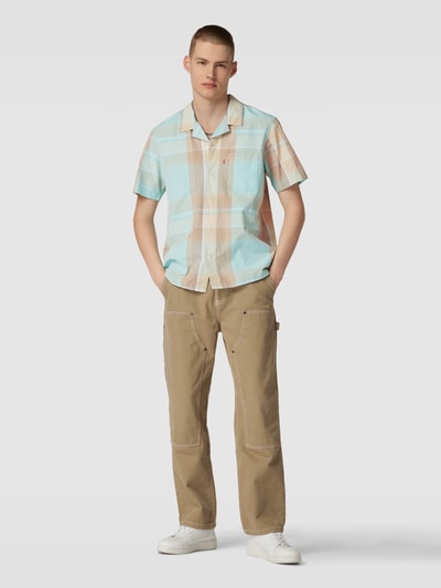 Levi's® Regular Fit Freizeithemd mit Tartan-Karo Modell 'THE SUNSET CAMP' Tuerkis Melange 1