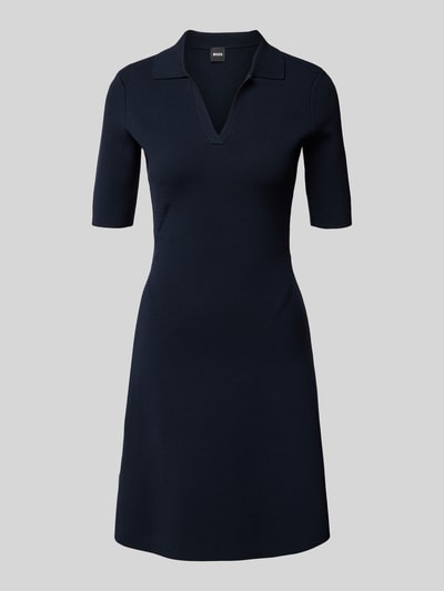 BOSS Tailliertes Minikleid aus Feinripp Marine 2