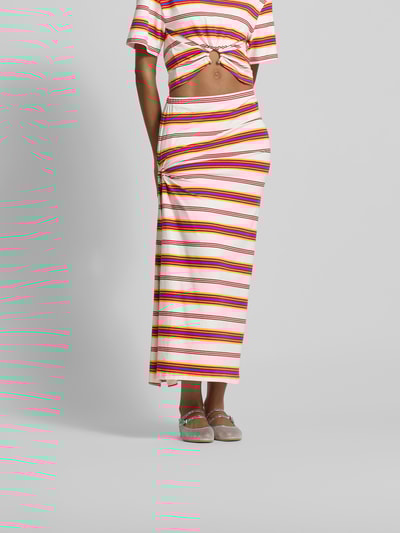 Rabanne Maxirock mit elastischem Bund Rot 4