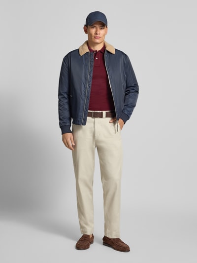 Polo Ralph Lauren Poloshirt met labelstitching Donkerrood - 1