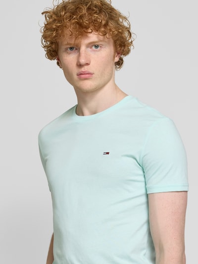 Tommy Jeans T-shirt met labelstitching Mintgroen - 3