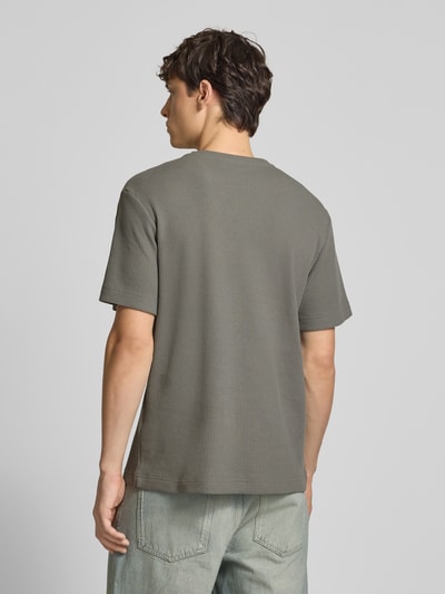 Only & Sons Regular Fit T-Shirt mit Waffelmuster Hellgrau 5