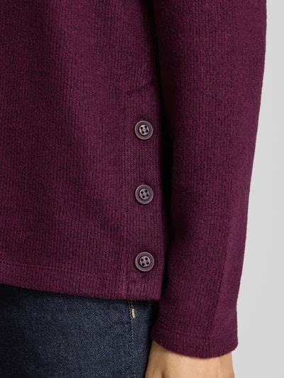 Tom Tailor Regular Fit Sweatshirt mit Viskose-Anteil Bordeaux 3