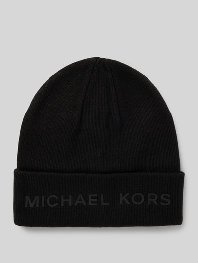 Michael Kors Mütze mit Label-Print Modell 'SILICONE' Black 1