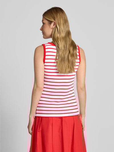 Oui Tanktop mit Rundhalsausschnitt Hellrot 5