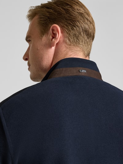 bugatti Sweatjacke mit Stehkragen und Reißverschluss Marine 3