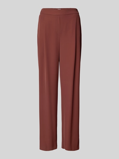 Jake*s Collection Relaxed fit pantalon, model 'CrepePant' Bordeaux - 2