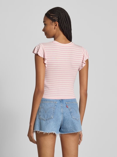 Only Regular fit T-shirt van viscosemix, model 'BELIA' Rosé - 5