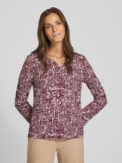Tom Tailor Regular fit shirt met lange mouwen van puur katoen Bordeaux - 4