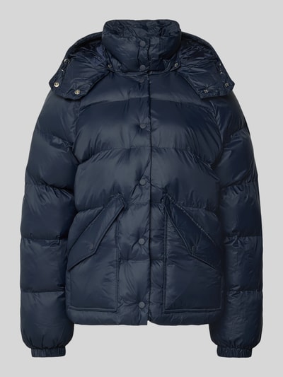 Samsøe Samsøe Kurtka pikowana z kapturem i kieszeniami z patką model ‘SAHANAY’ Granatowy 2