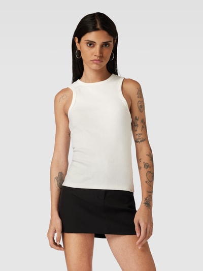 Tom Tailor Denim Tanktop met ronde hals Offwhite - 4