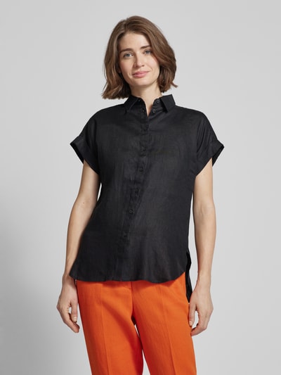 Lauren Ralph Lauren Overhemdblouse van linnen, model 'BROONO' Zwart - 4