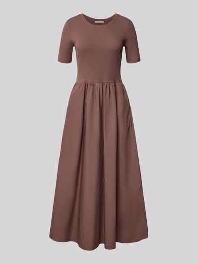 Christian Berg Woman Selection Midikleid in Falten-Optik Mittelbraun 2