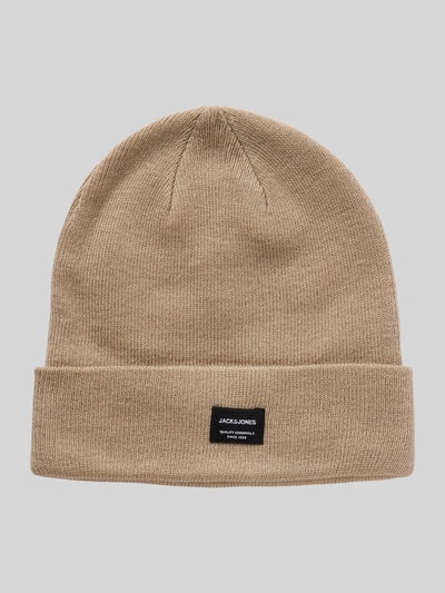 Jack & Jones Beanie mit Label-Patch Modell 'DNA' Beige 1