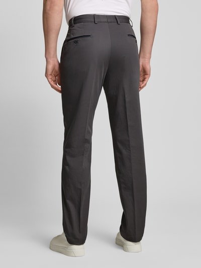 Hiltl Regular fit stoffen broek met strookzak, model 'PEAKER' Antraciet - 5