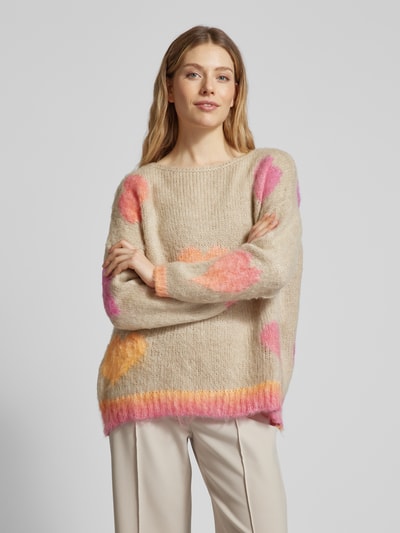 miss goodlife Gebreide pullover met extra brede schouders Zand - 4