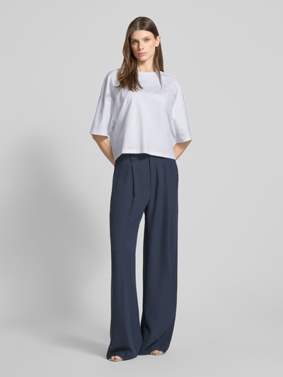 BOSS T-Shirt mit Motiv-Stitching Modell 'Enesse' Weiss 1