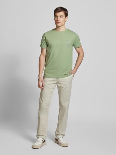 Gant Slim Fit T-Shirt mit Label-Stitching Schilf 1