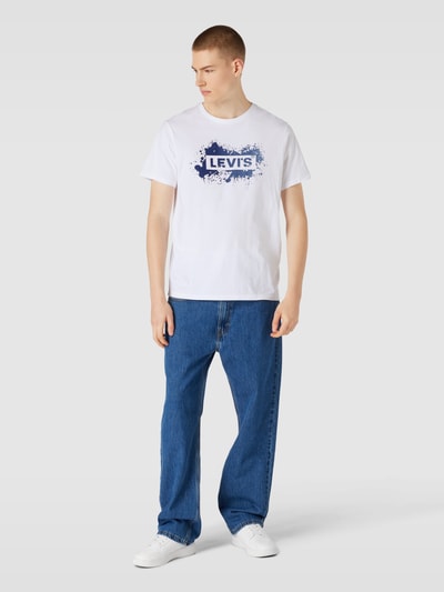 Levi's® T-shirt z kwiatowym nadrukiem z motywem z logo Biały 1