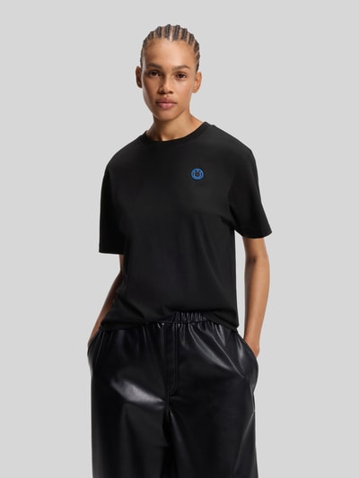 Hugo Blue T-shirt z naszywką z logo Czarny 4