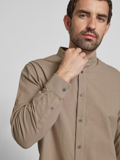 ARMANI EXCHANGE Freizeithemd mit Knopfleiste Beige 3