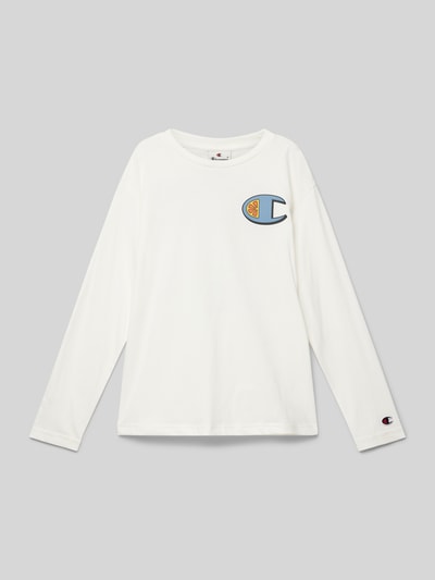 CHAMPION Longsleeve mit Label-Print Ecru 1