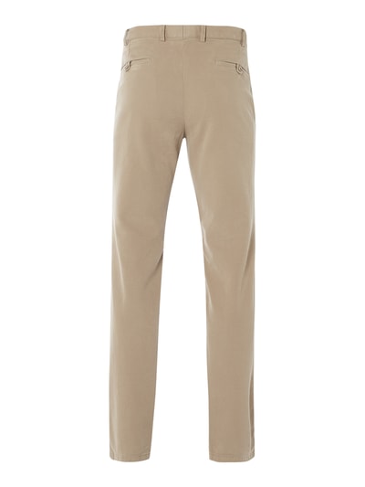 HILTL SENSE Slim Fit Chino aus Baumwoll-Elasthan-Mix Kitt 3