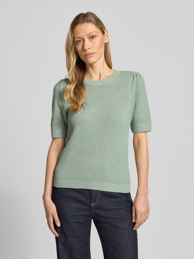 VILA Slim fit T-shirt in breilook model 'Vidalo' Lindegroen - 4