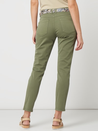 Rosner Slim fit chino met tailleband, model 'Alisa' Kaki - 5