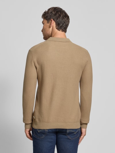 Jack & Jones Premium Gebreide pullover met ribboorden, model 'EASTON' Taupe - 5