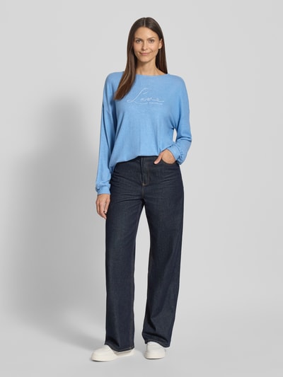 Tom Tailor Bluza o kroju regular fit z mieszanki wiskozy Błękitny 1