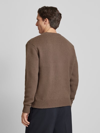 SELECTED HOMME Strickpullover mit Rundhalsausschnitt Modell 'CODY' Taupe 5